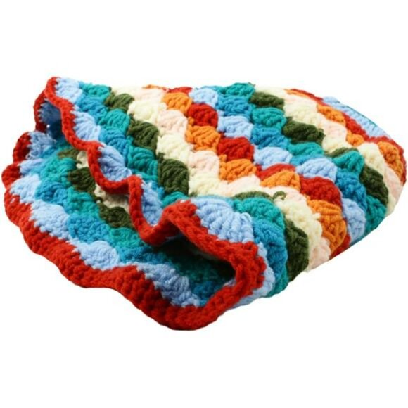 Crochet Knit Bucket Hat Floral Boho Fisherman Cap Handmade Travel Sun Hat - Picture 3 of 7